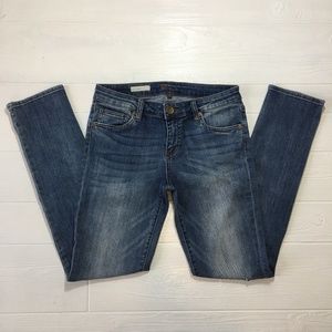 KUT Jeans Boyfriend Straight Distrees Stretch Sz 4